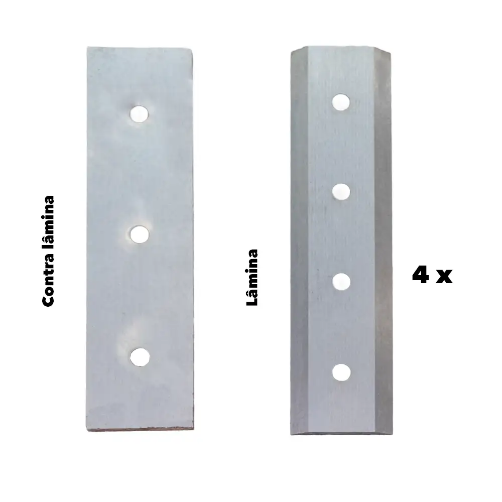 Kit 4 Lâminas c/Contra Lâmina p/Biotriturador Donker´s BT42S/BT42RS 